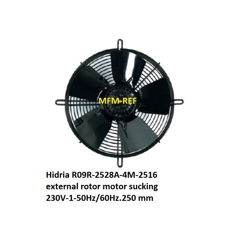 R09R-2528P-4M-2516 Hidria moteur à rotor externe 230V-1-50Hz/60 250 mm R09R-2528P-4M-2516 Hidria moteur à rotor externe 230V-1-50Hz/60 250 mm
