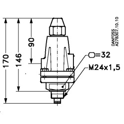 Regulador de presión HP constante CVP-HP Danfoss 4-28bar 027B092 027B1161