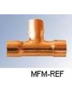 for refrigeration Copper T piece mm sizes
